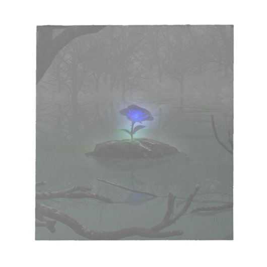 Blauw Roos-notebook Notitieblok (Voorkant)