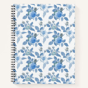 Blauw Roos Notitieboek