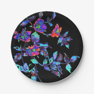  blauw Roos Papieren Bordje