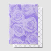 Blauw Roos Patroon Vellum Papier Overlay voor Trou Uitnodigingen (Offset (Uitnodiging))