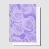 Blauw Roos Patroon Vellum Papier Overlay voor Trou Uitnodigingen (Offset)