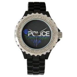 Blauw Roos POLITIE VROUW Horloge