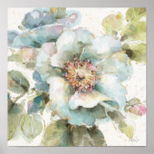 Blauw Roos Poster (Voorkant)