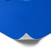 Blauw Roos Poster Afdrukken Schitterende flatafdru (Hoek)