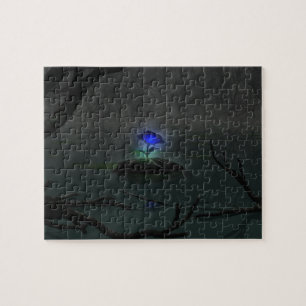 Blauw Roos Puzzle Legpuzzel
