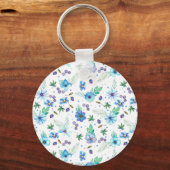 Blauw roos sleutelhanger (Voorkant)
