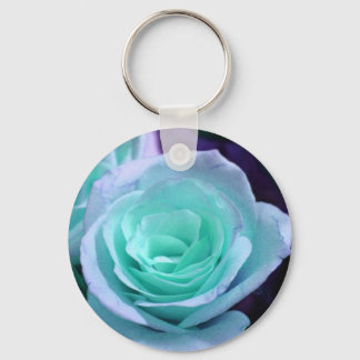 Blauw Roos Sleutelhanger
