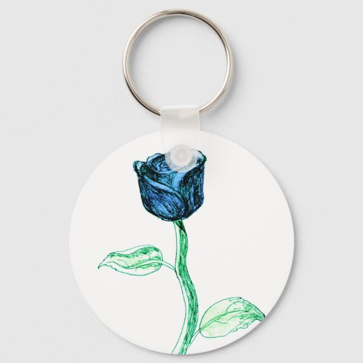 Blauw Roos. Sleutelhanger (Voorkant)