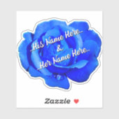 Blauw Roos Stickers Romantisch Roos Wedding Decaal (Vel)
