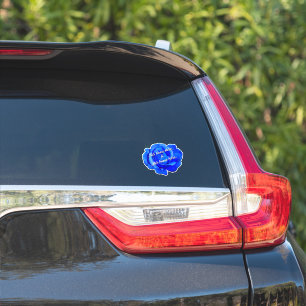 Blauw Roos Stickers Romantisch Roos Wedding Decaal