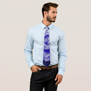 Blauw roos stropdas