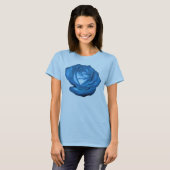 blauw roos t-shirt (Voorkant volledig)