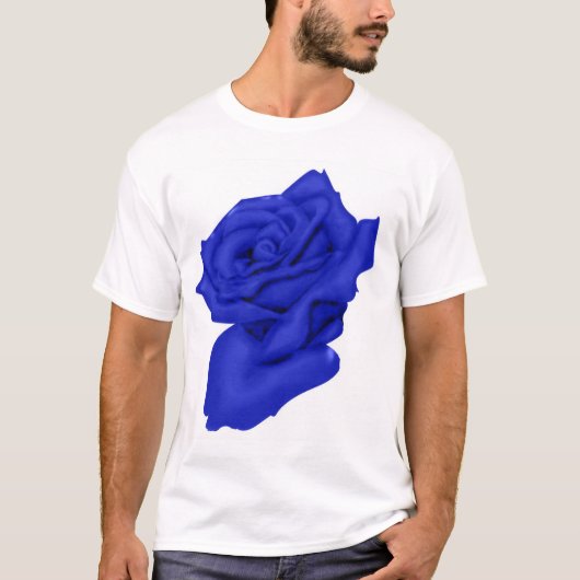 Blauw Roos T-shirt (Voorkant)