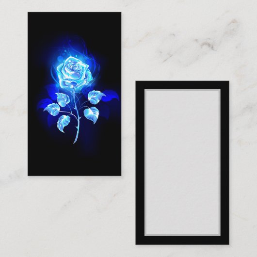 Blauw Roos verbranden Advieskaart (Voorkant / Achterkant)