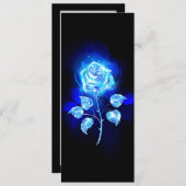 Blauw Roos verbranden Advieskaart (Voorkant / Achterkant)