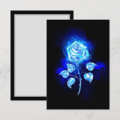 Blauw Roos verbranden Advieskaart (Voorkant / Achterkant)