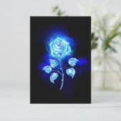 Blauw Roos verbranden Advieskaart (Staand voorkant)