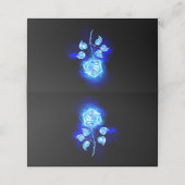 Blauw Roos verbranden Afsprakenkaart (Buitenkant ongevouwen)