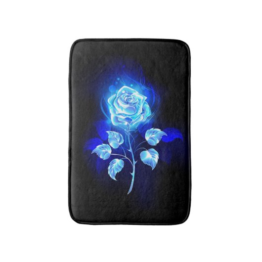 Blauw Roos verbranden Badmat (Voorkant Verticaal)