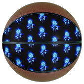 Blauw Roos verbranden Basketbal (Voorkant)