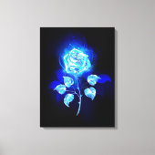 Blauw Roos verbranden Canvas Afdruk (Voorkant)