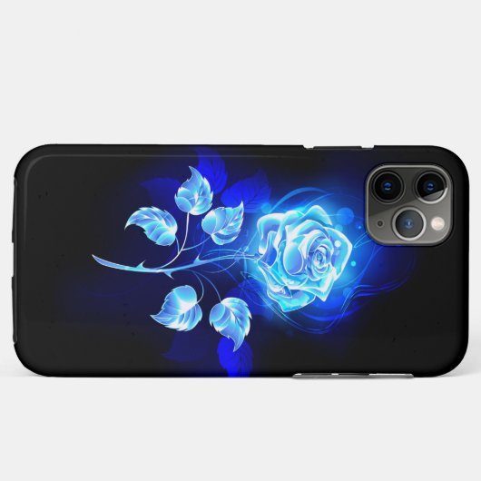 Blauw Roos verbranden Case-Mate iPhone Case (Achterkant (horizontaal))