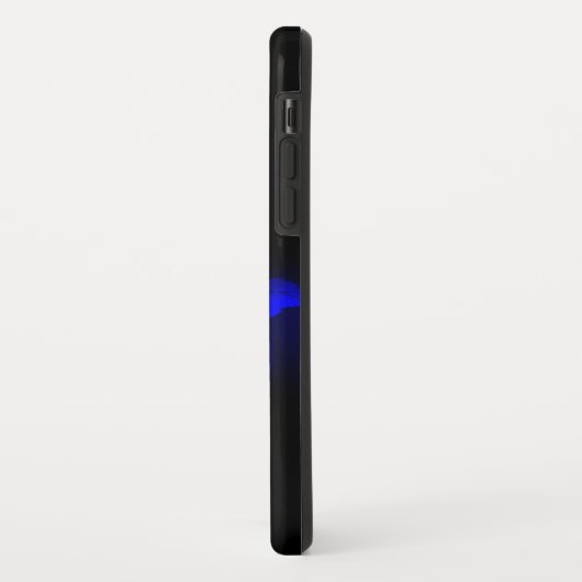 Blauw Roos verbranden Case-Mate iPhone Case (Achterkant/links)