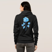 Blauw Roos verbranden Hoodie (Achterkant volledig)