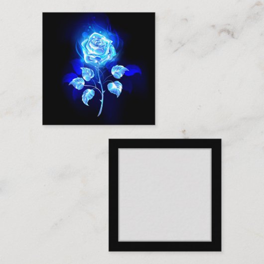 Blauw Roos verbranden Informatiekaartje (Voorkant / Achterkant)