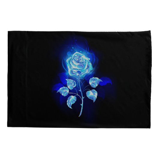 Blauw Roos verbranden Kussensloop (Achterkant)