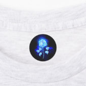 Blauw Roos verbranden Labels (Aangebracht)