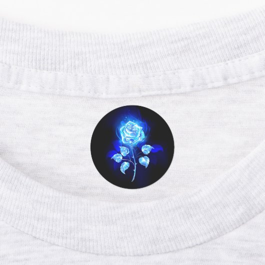 Blauw Roos verbranden Labels (Aangebracht)