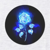 Blauw Roos verbranden Labels (Design 2)