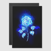 Blauw Roos verbranden Magnetische Uitnodiging (Voorkant / Achterkant)
