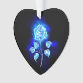 Blauw Roos verbranden Ornament (voorkant)