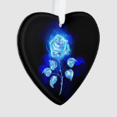 Blauw Roos verbranden Ornament (voorkant)