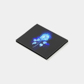 Blauw Roos verbranden Post-it® Notes (Schuin)