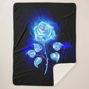 Blauw Roos verbranden Sherpa Deken