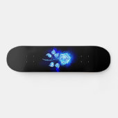 Blauw Roos verbranden Skateboard (Horizontaal)
