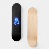 Blauw Roos verbranden Skateboard (Voorkant)