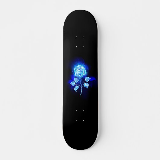 Blauw Roos verbranden Skateboard (Voorkant)