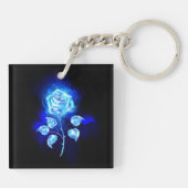 Blauw Roos verbranden Sleutelhanger (Achterkant)
