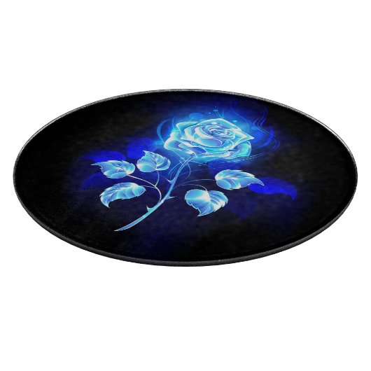 Blauw Roos verbranden Snijplank (Hoek)