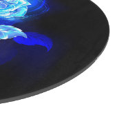 Blauw Roos verbranden Snijplank (Hoek)