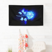 Blauw Roos verbranden Spandoek (Insitu)