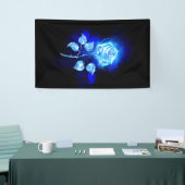 Blauw Roos verbranden Spandoek (Beurs)