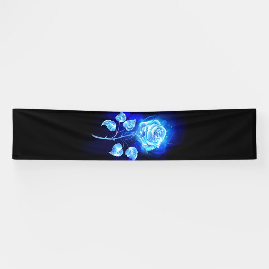 Blauw Roos verbranden Spandoek (Horizontaal)