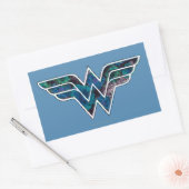 Blauw Roos WW Rechthoekige Sticker (Envelop)
