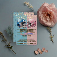 Blauw & Roze Amerikaanse Football Helm Baby shower