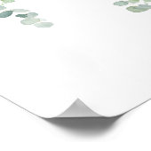 Blauw roze ballonnen baby shower welkomstbord poster (Hoek)